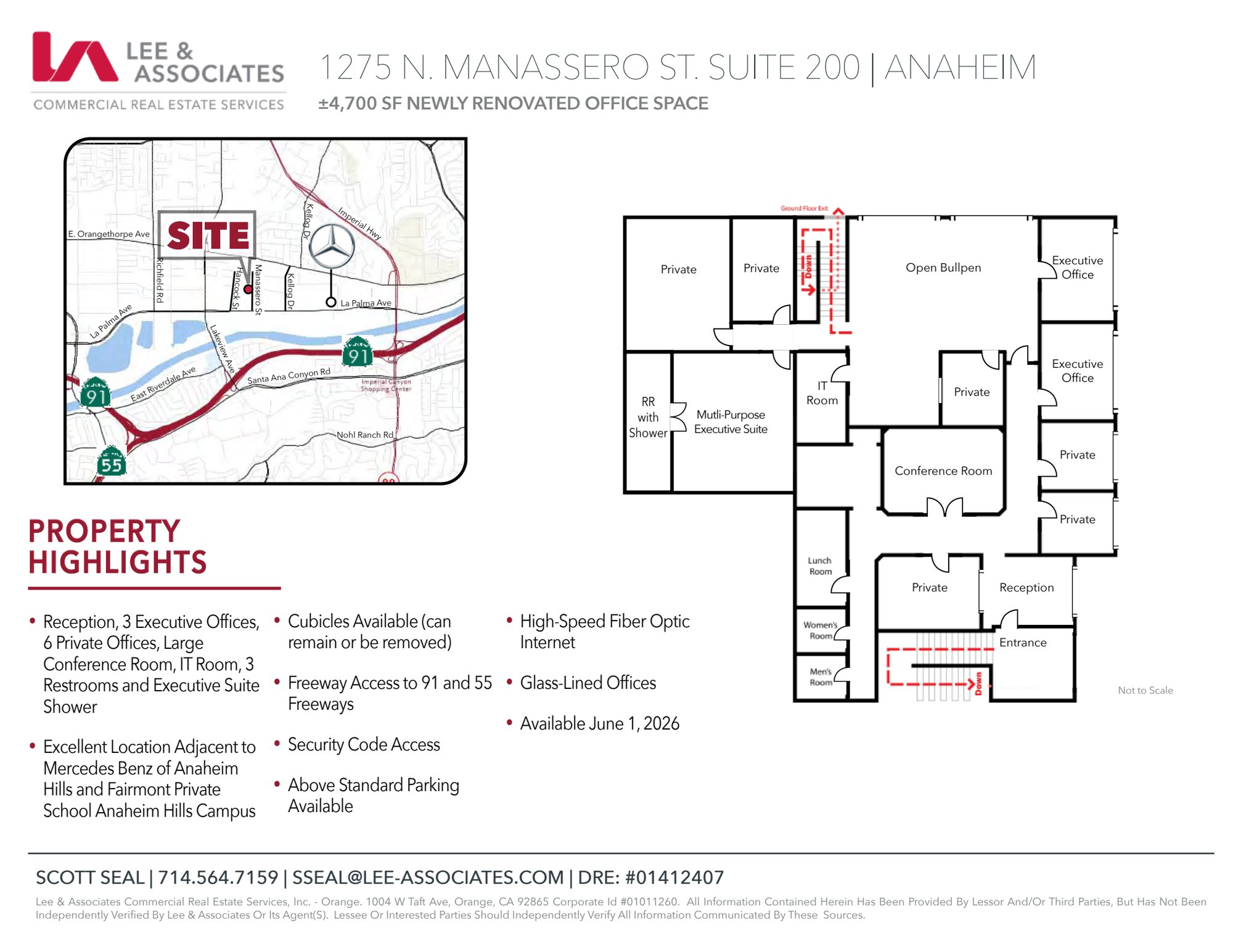 Site plan for 1275 N Manassero St